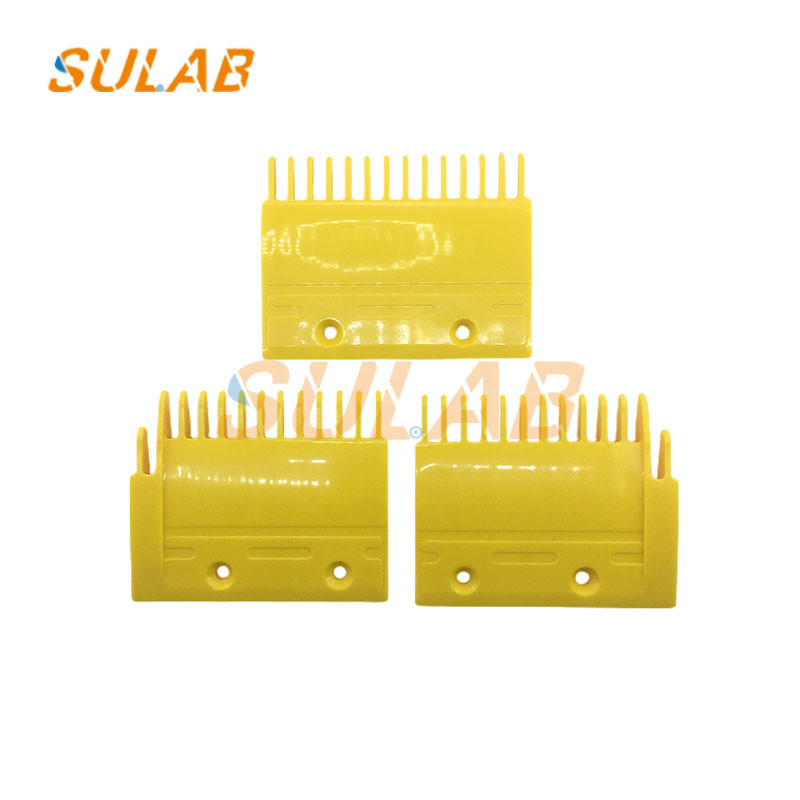 Mitsubishi Escalator Spare Parts Yellow Plastic Comb Plate YS125B688 YS120B976