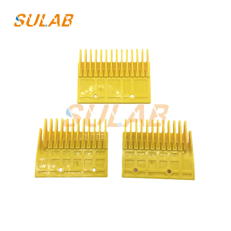 Mitsubishi Escalator Spare Parts Yellow Plastic Comb Plate YS125B688 YS120B976