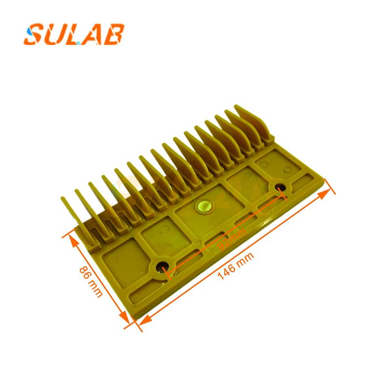 Escalator Yellow Plastic Comb Plate Central Escalator Accessories Escalator Step Comb Plate 655B013H06
