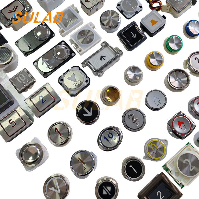Elevator Push Button MTD331 Round LED Back-light Call Button with Stainless Steel Faceplate and Plug-in Connector Design